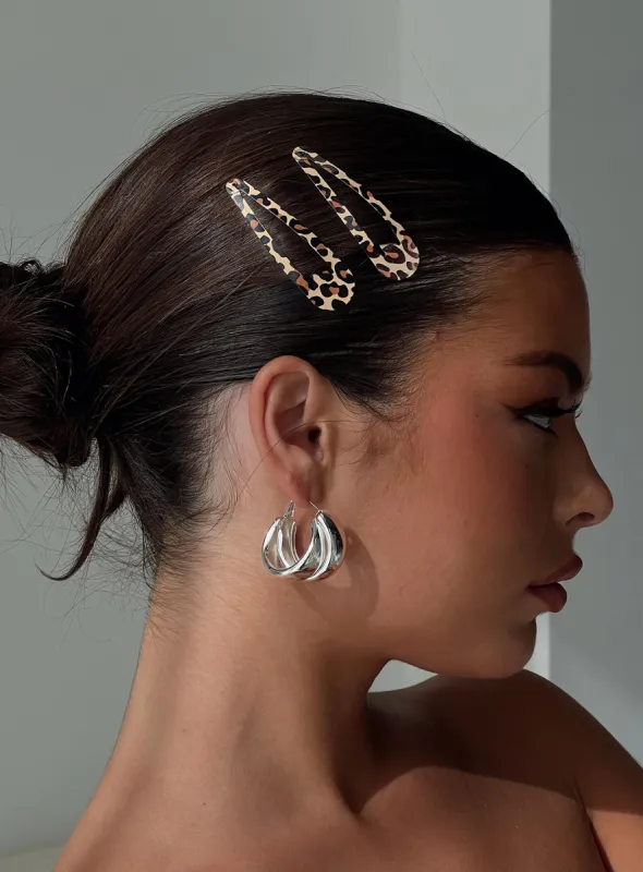 Make Your Mark Hair Clip Pack Leopard sold by Princess Polly