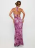 Nathaleia Halter Maxi Dress Purple sold by Princess Polly