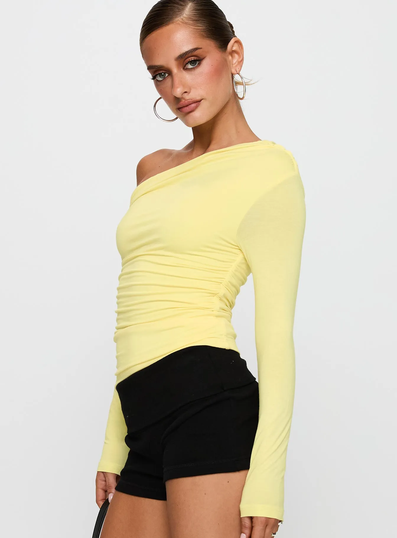 Beller Long Sleeve Top Lemon sold by Princess Polly product image thumbnail 4