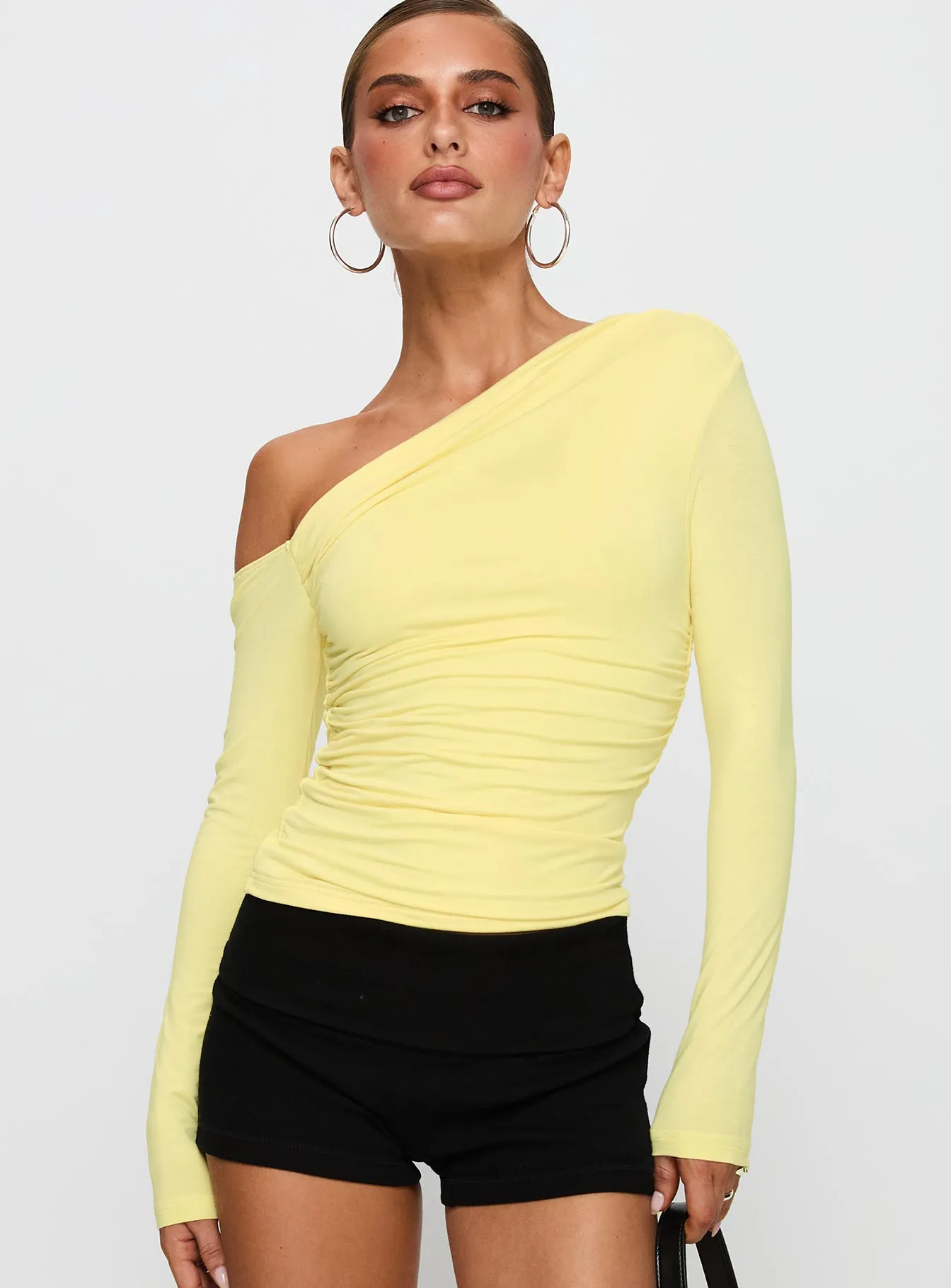 Beller Long Sleeve Top Lemon sold by Princess Polly product image thumbnail 2