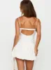 Scene Stealer Bubble Hem Mini Dress White sold by Princess Polly