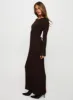 Vespa Long Sleeve Maxi Dress Brown sold by Princess Polly