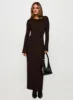 Vespa Long Sleeve Maxi Dress Brown sold by Princess Polly