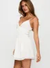 Stick Around Ruched Mini Dress White sold by Princess Polly
