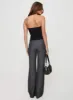 Kinkirk Flared Pants Grey Pinstripe Petite sold by Princess Polly