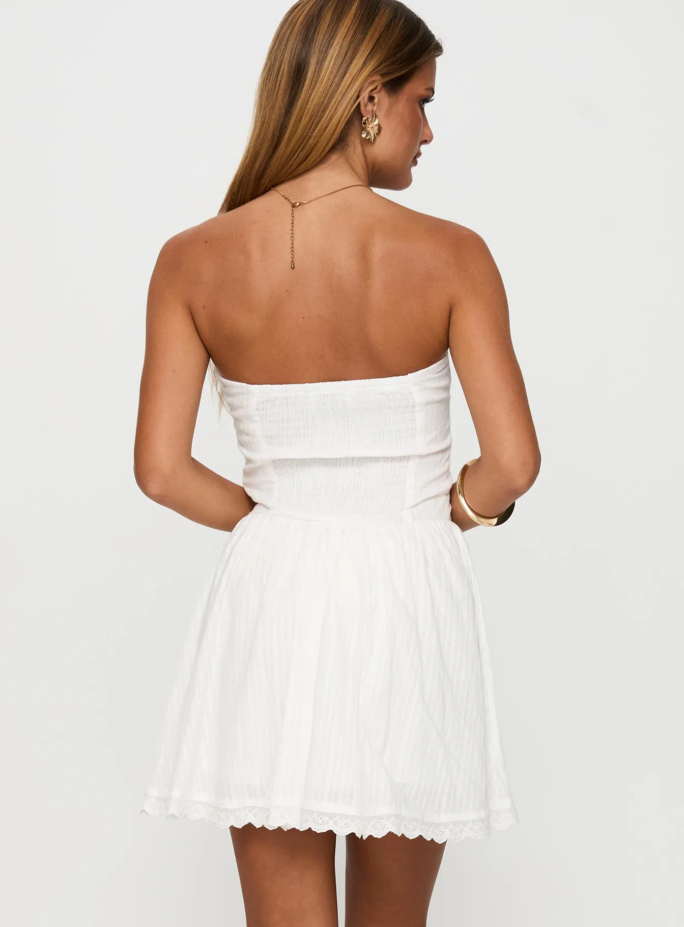 Mirella Strapless Mini Dress White sold by Princess Polly product image thumbnail 5