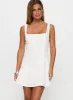 You Can Embroidered Mini Dress White sold by Princess Polly