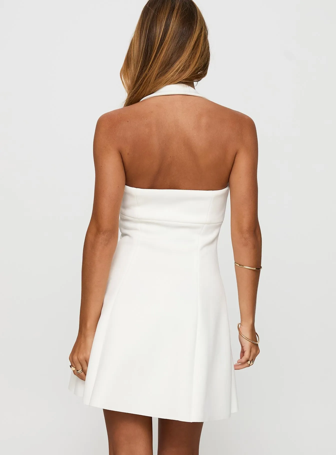 Alyn Halter Mini Dress White sold by Princess Polly product image thumbnail 5