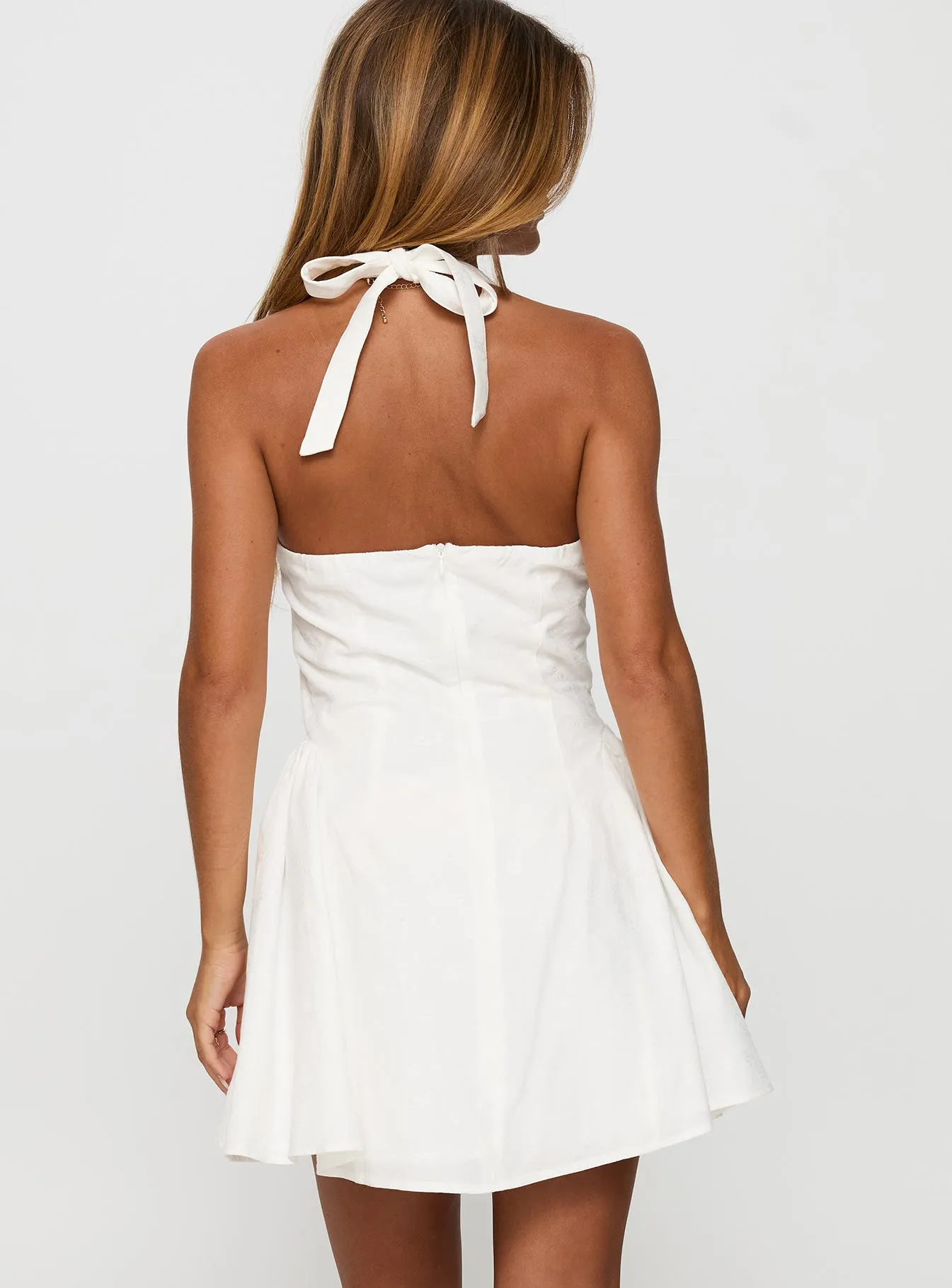Sweet Words Halter Mini Dress White sold by Princess Polly product image thumbnail 5