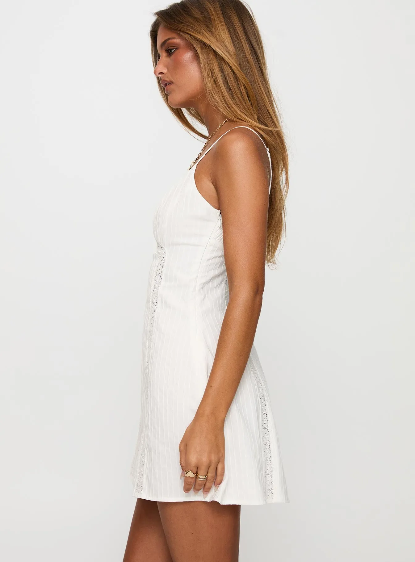 Waterlily Mini Dress White sold by Princess Polly product image thumbnail 4