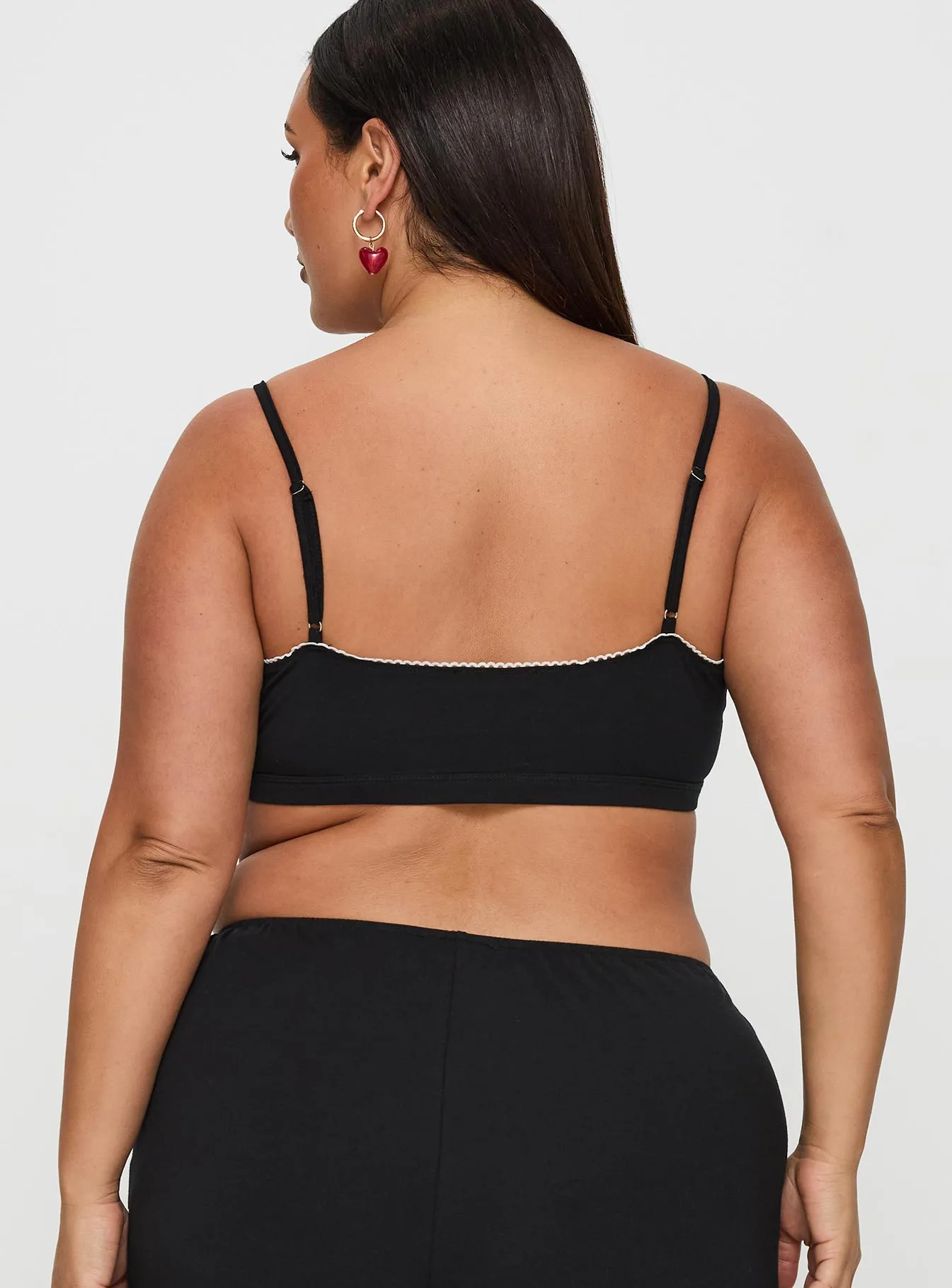 Slumber Jersey Sleep Bralette Black Curve sold by Princess Polly product image thumbnail 5