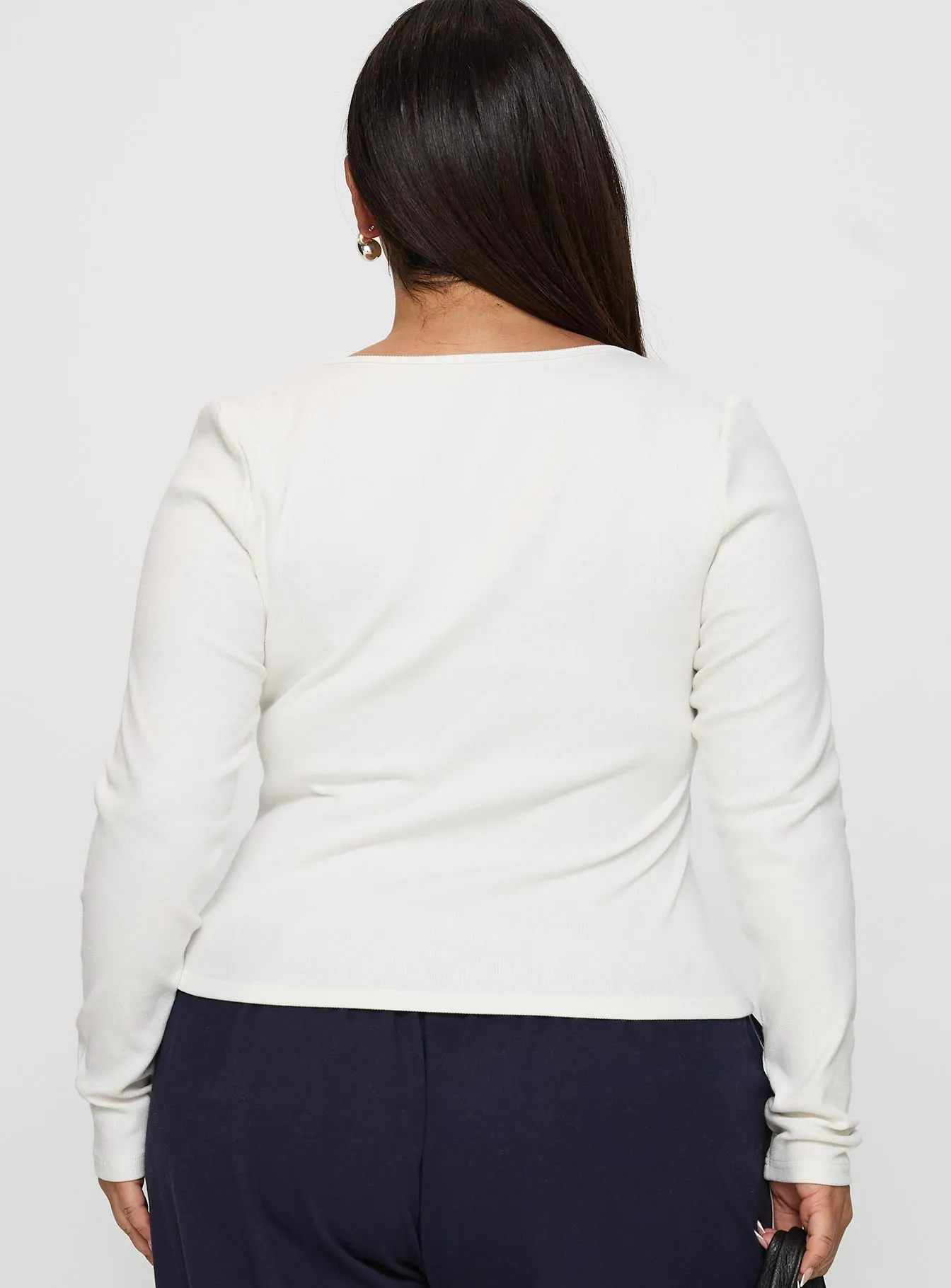 Baseline Long Sleeve Top White Curve sold by Princess Polly product image thumbnail 5