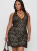Sonella Lace Halter Mini Dress Black Curve sold by Princess Polly