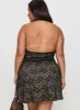Sonella Lace Halter Mini Dress Black Curve sold by Princess Polly