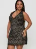 Sonella Lace Halter Mini Dress Black Curve sold by Princess Polly