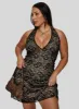 Sonella Lace Halter Mini Dress Black Curve sold by Princess Polly