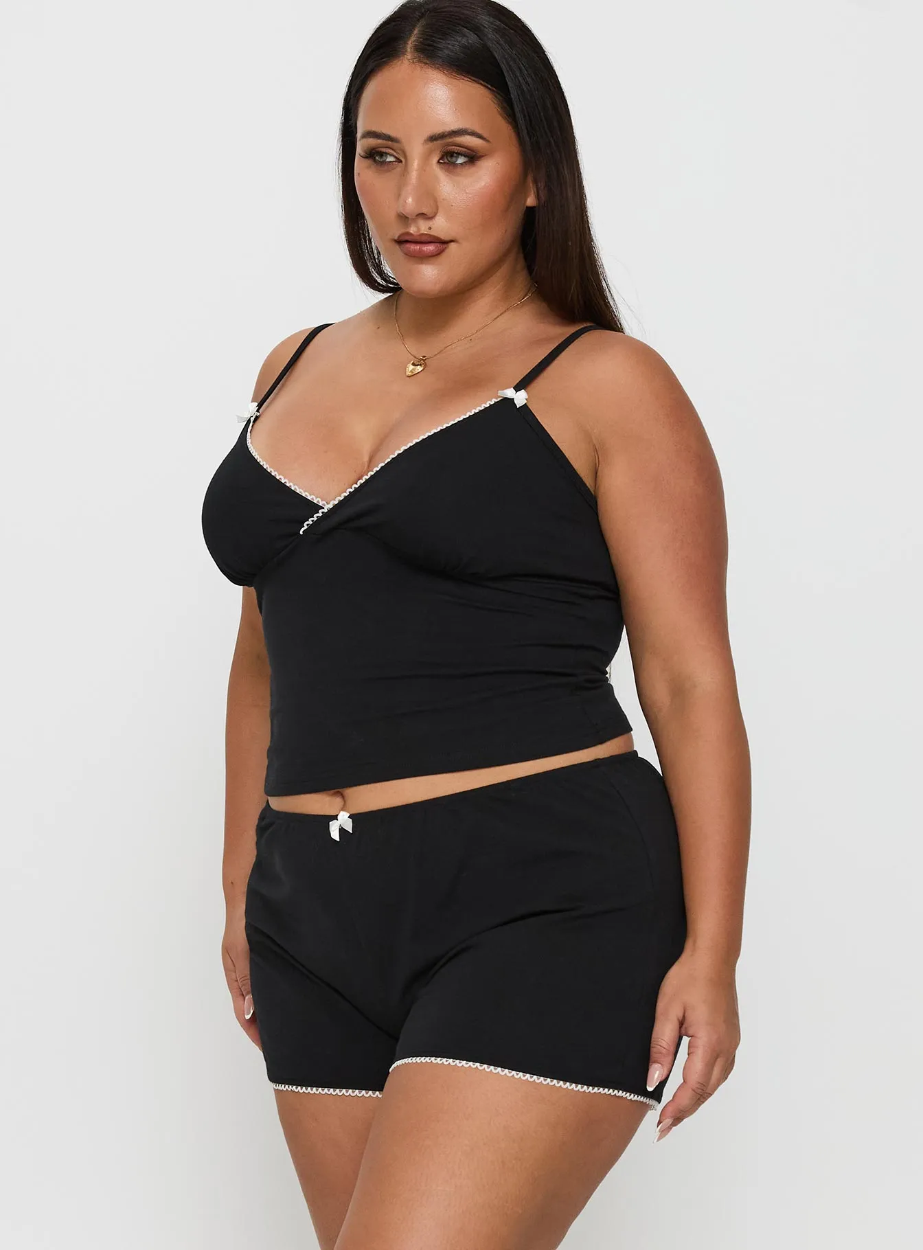 Slow Start Jersey Sleep Short Black Curve sold by Princess Polly product image thumbnail 4
