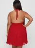 Moriah Halter Mini Dress Red Curve sold by Princess Polly