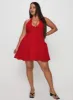 Moriah Halter Mini Dress Red Curve sold by Princess Polly
