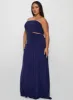Grandeur Strapless Maxi Dress Navy Curve sold by Princess Polly