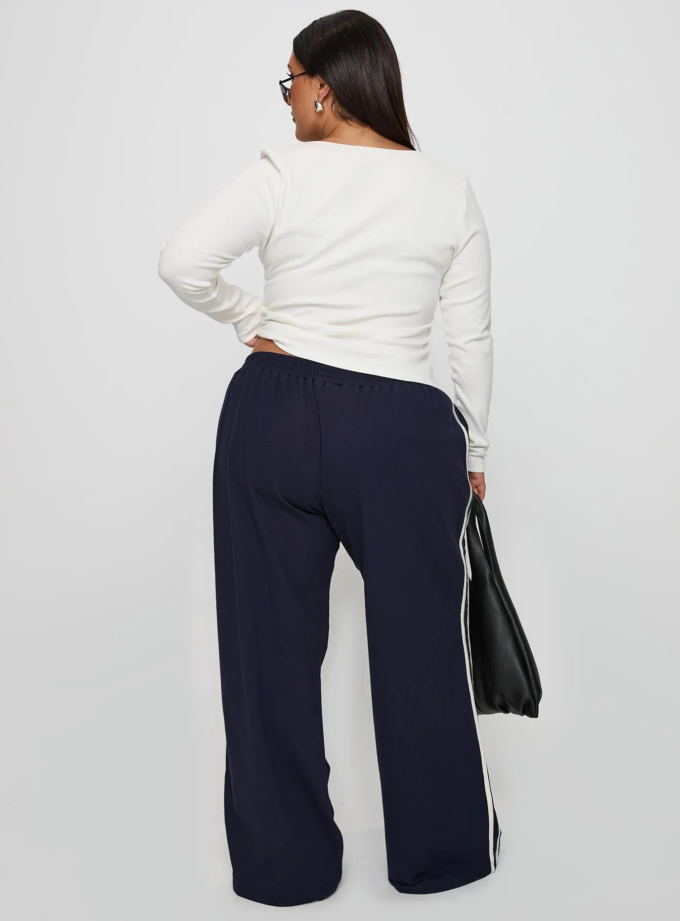 Circuit Track Pants Navy Curve sold by Princess Polly product image thumbnail 5