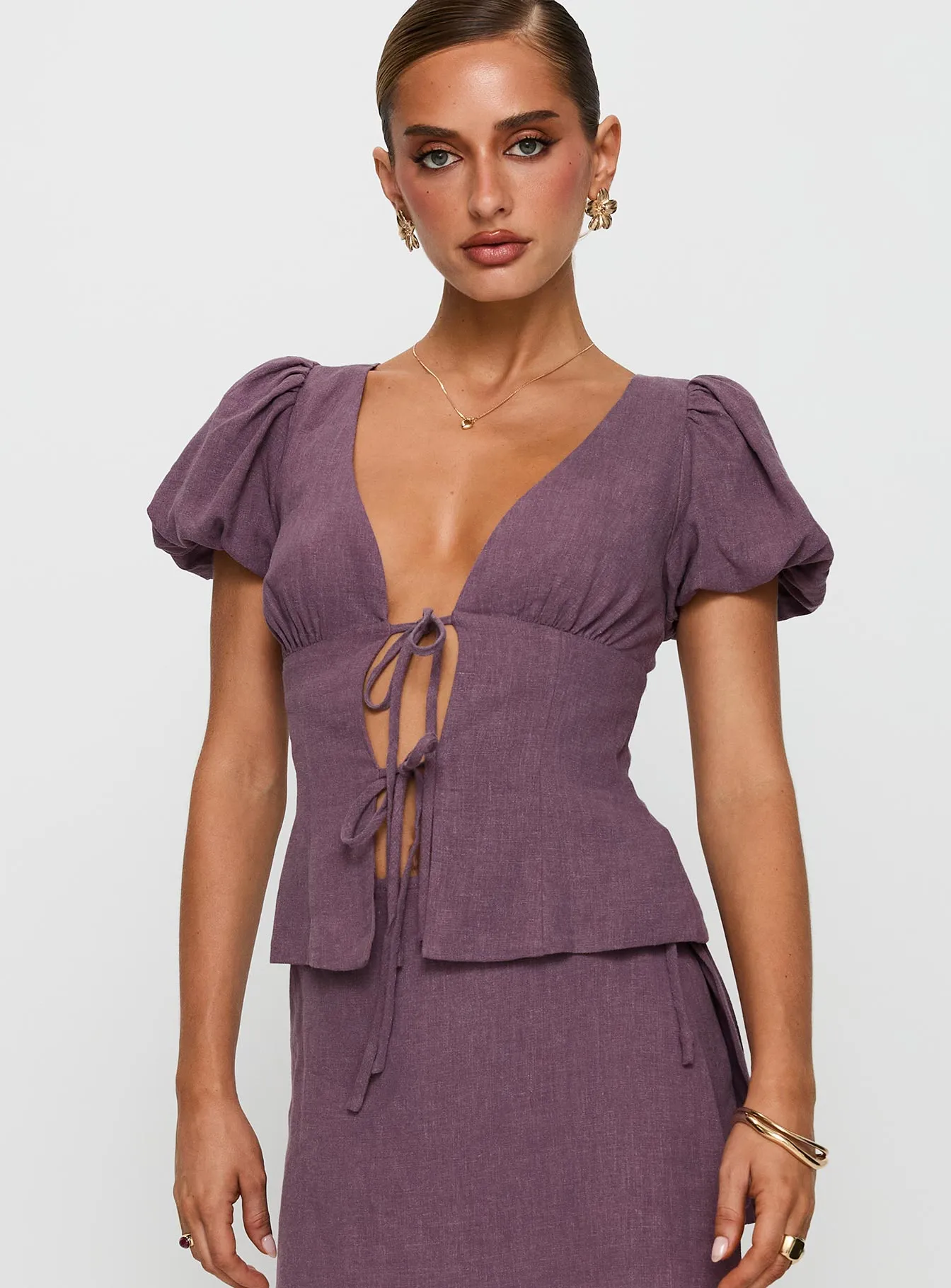 Wilhelmina Blouse Top Mauve sold by Princess Polly product image thumbnail 2
