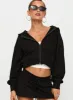 Revive Zip Through Hoodie Black sold by Princess Polly