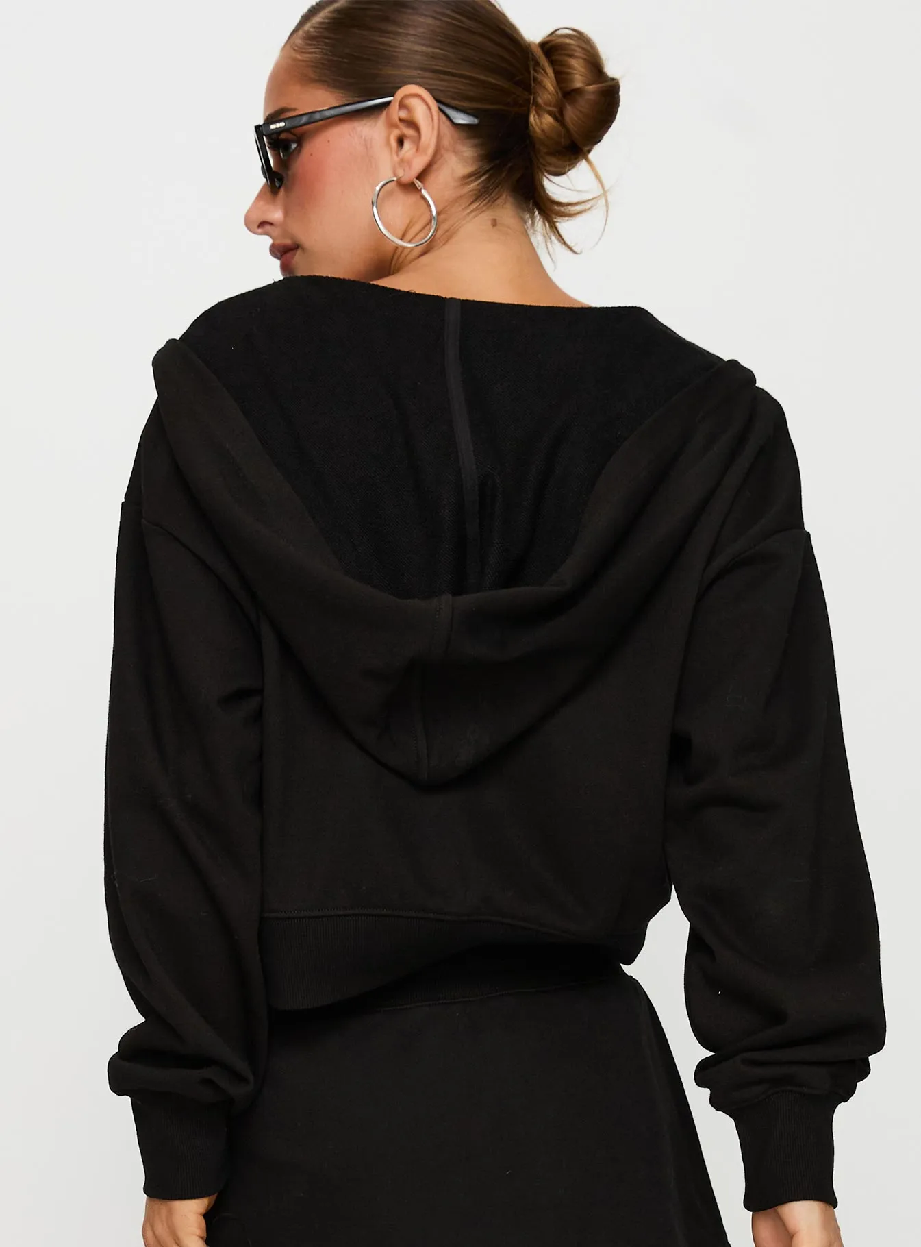 Revive Zip Through Hoodie Black sold by Princess Polly product image thumbnail 5