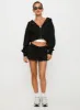 Revive Zip Through Hoodie Black sold by Princess Polly