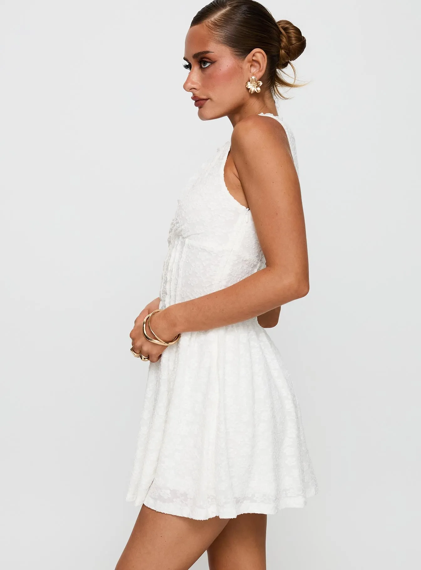 Loveluck Lace Mini Dress White sold by Princess Polly product image thumbnail 4