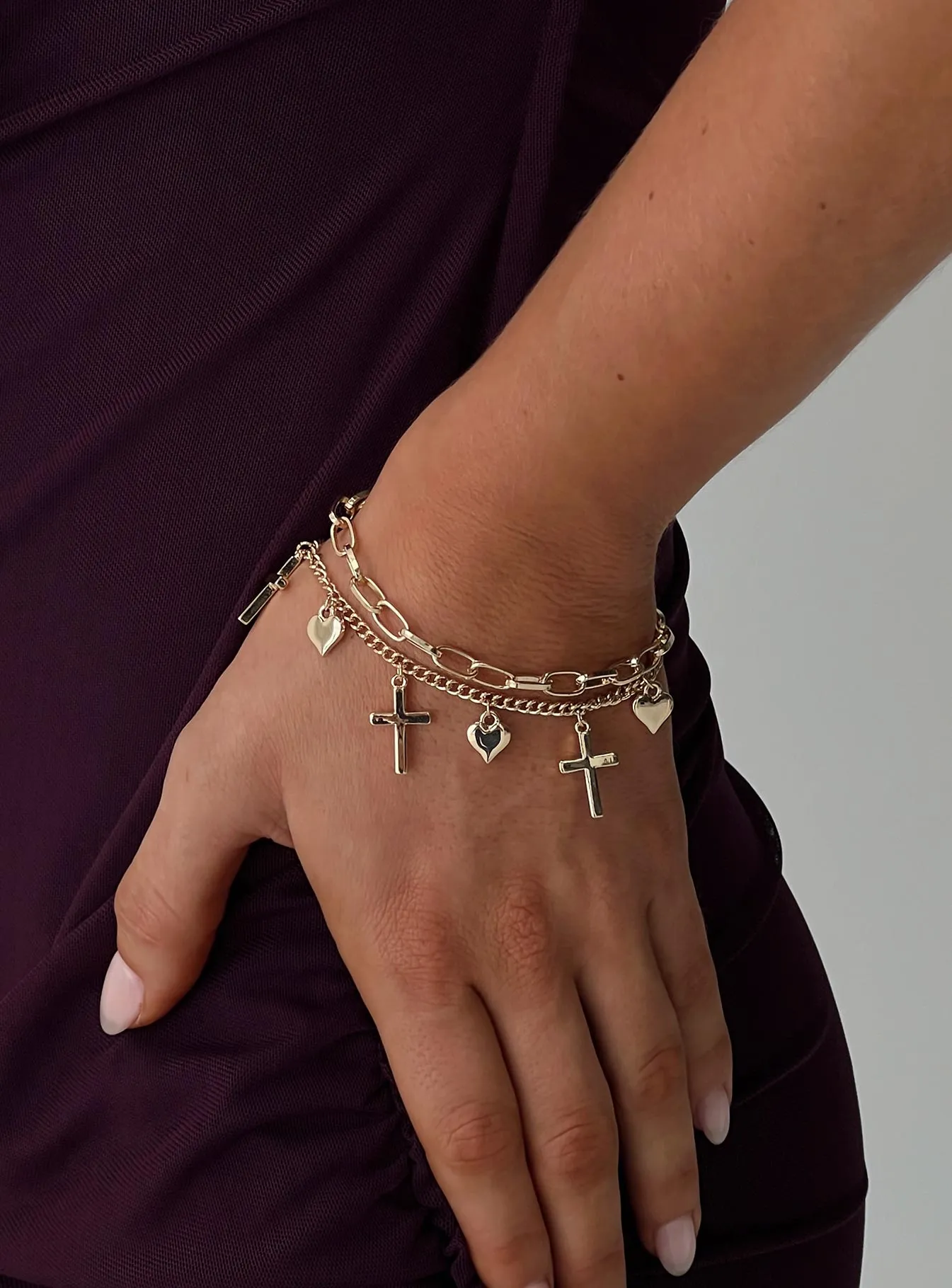 Just So Sweet Layered Bracelet Gold sold by Princess Polly