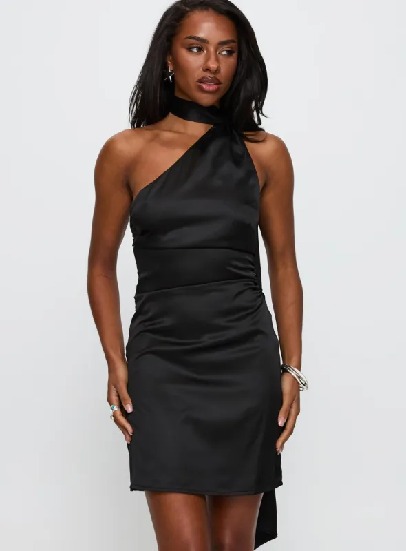Artiste Scarf Mini Dress Black sold by Princess Polly