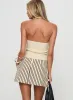 Gigi Skort Beige Stripe Petite sold by Princess Polly