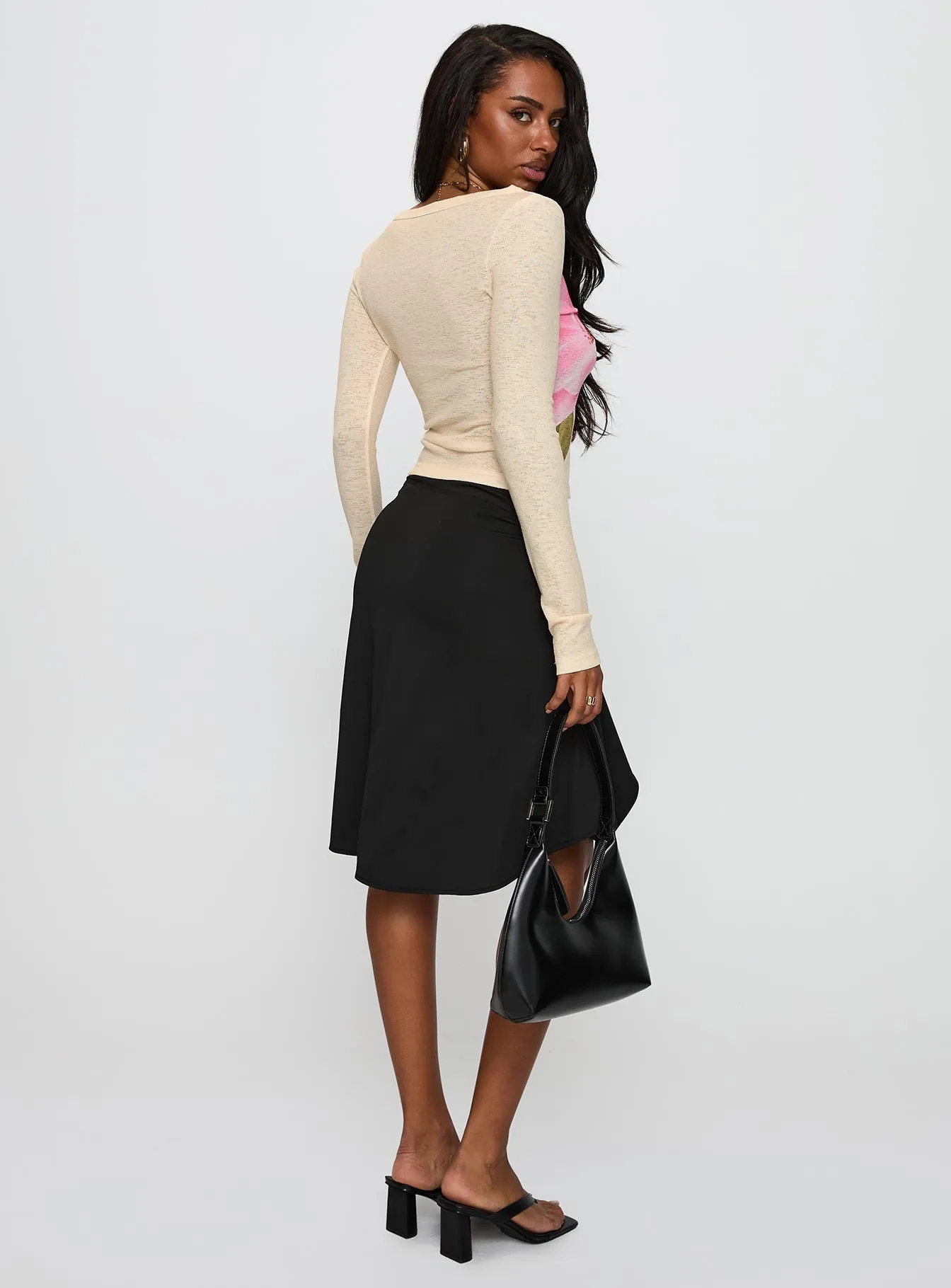 Esmeray Midi Skirt Black sold by Princess Polly product image thumbnail 5