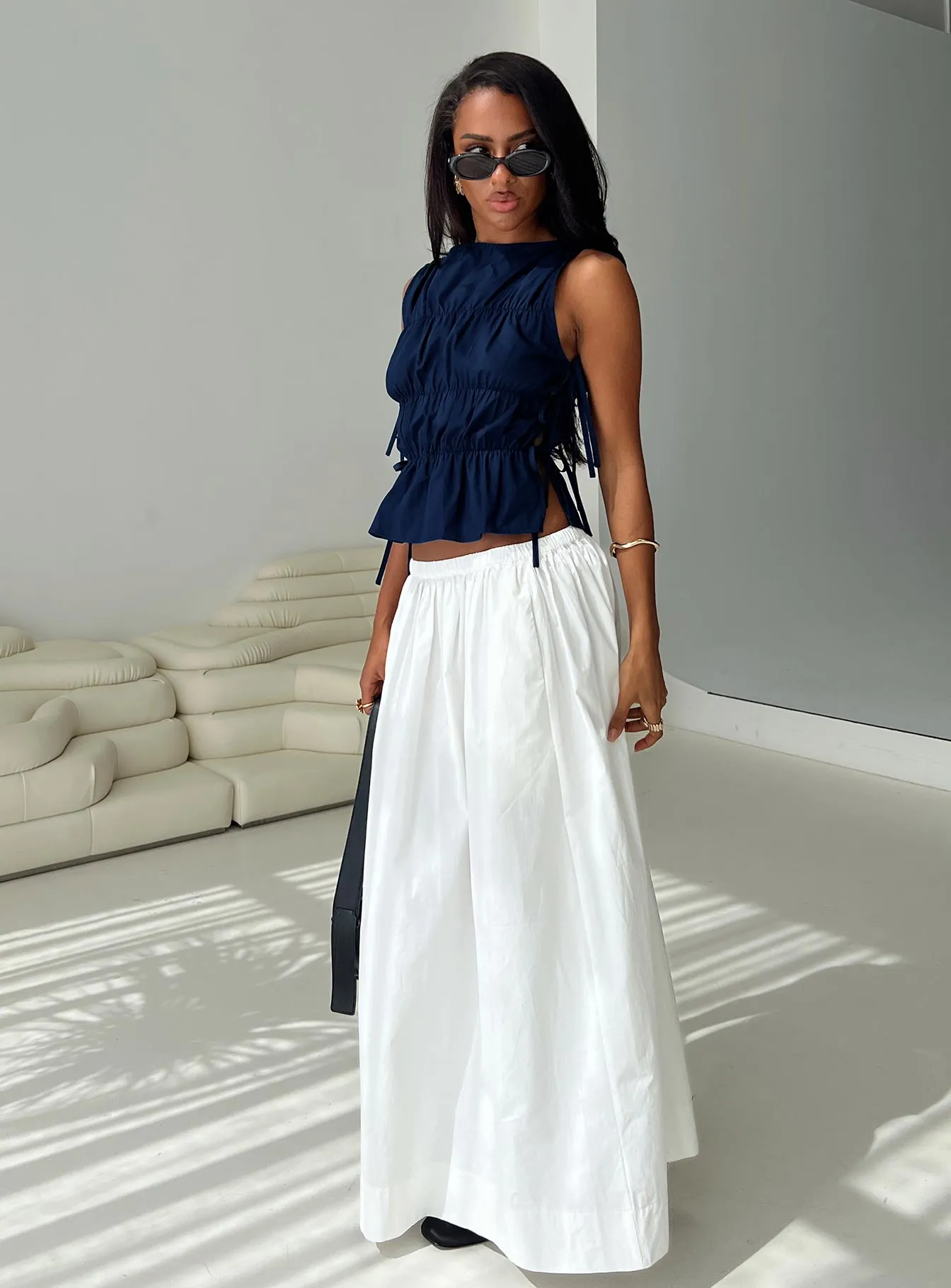 Endless Summers Tie Side Top Navy sold by Princess Polly product image thumbnail 2