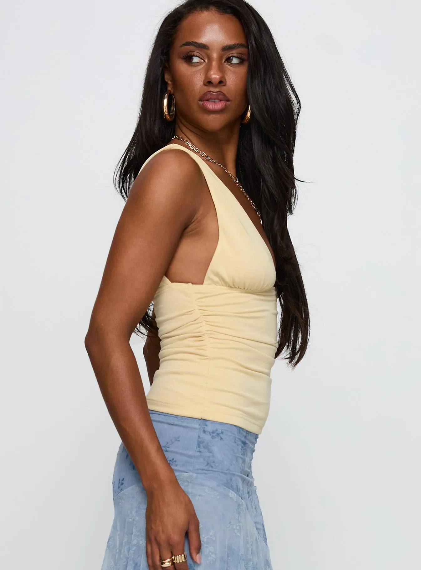 Sublime Ruched Top Yellow sold by Princess Polly product image thumbnail 4