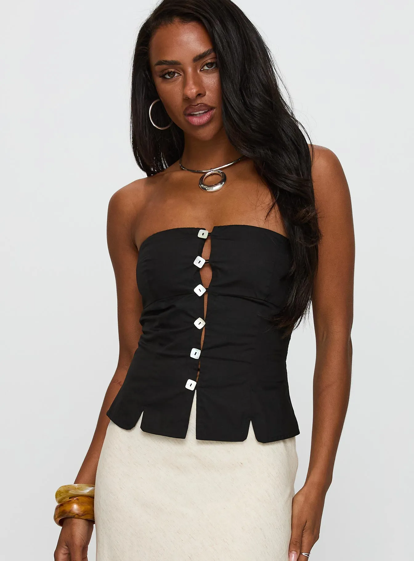 Analeia Strapless Top Black sold by Princess Polly product image thumbnail 2