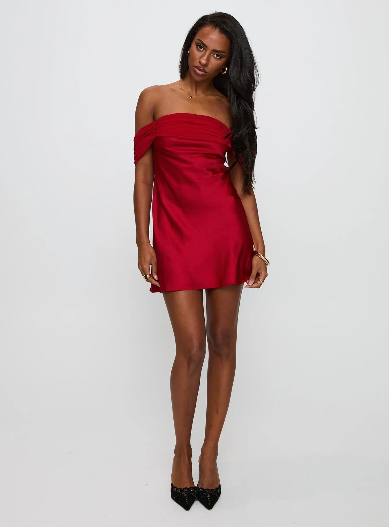 Adoration Mini Dress Red sold by Princess Polly product image thumbnail 3