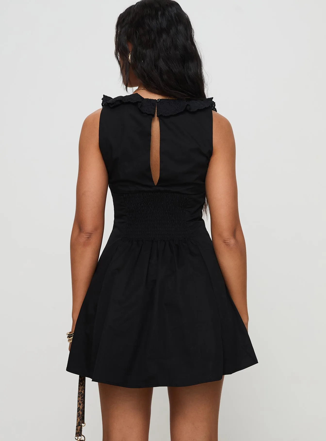 Oliveah Frill Mini Dress Black Petite sold by Princess Polly product image thumbnail 5