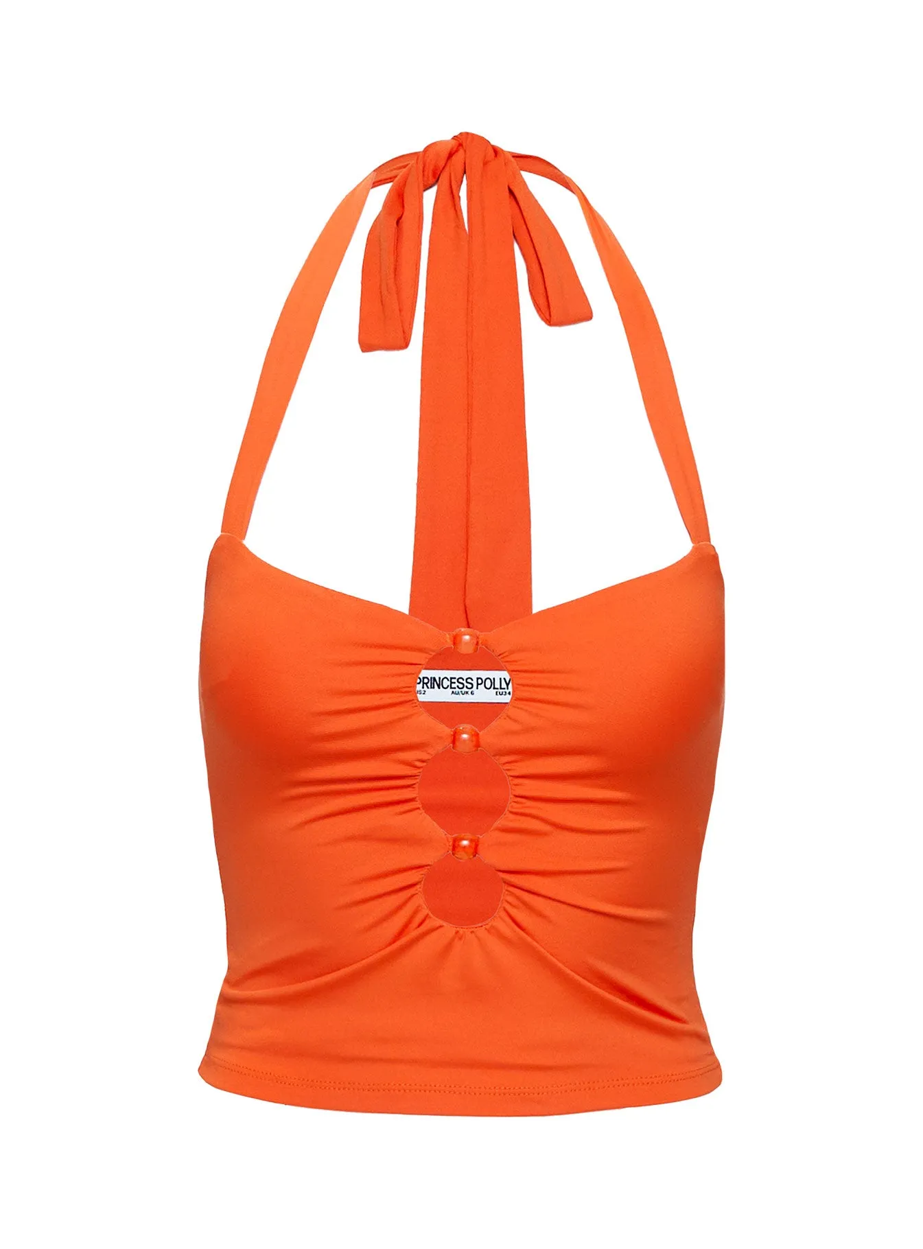 Earnestly Bead Detail Top Orange sold by Princess Polly product image thumbnail 5