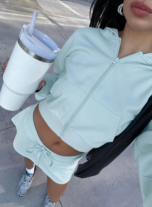 Revive Zip Through Hoodie Blue sold by Princess Polly