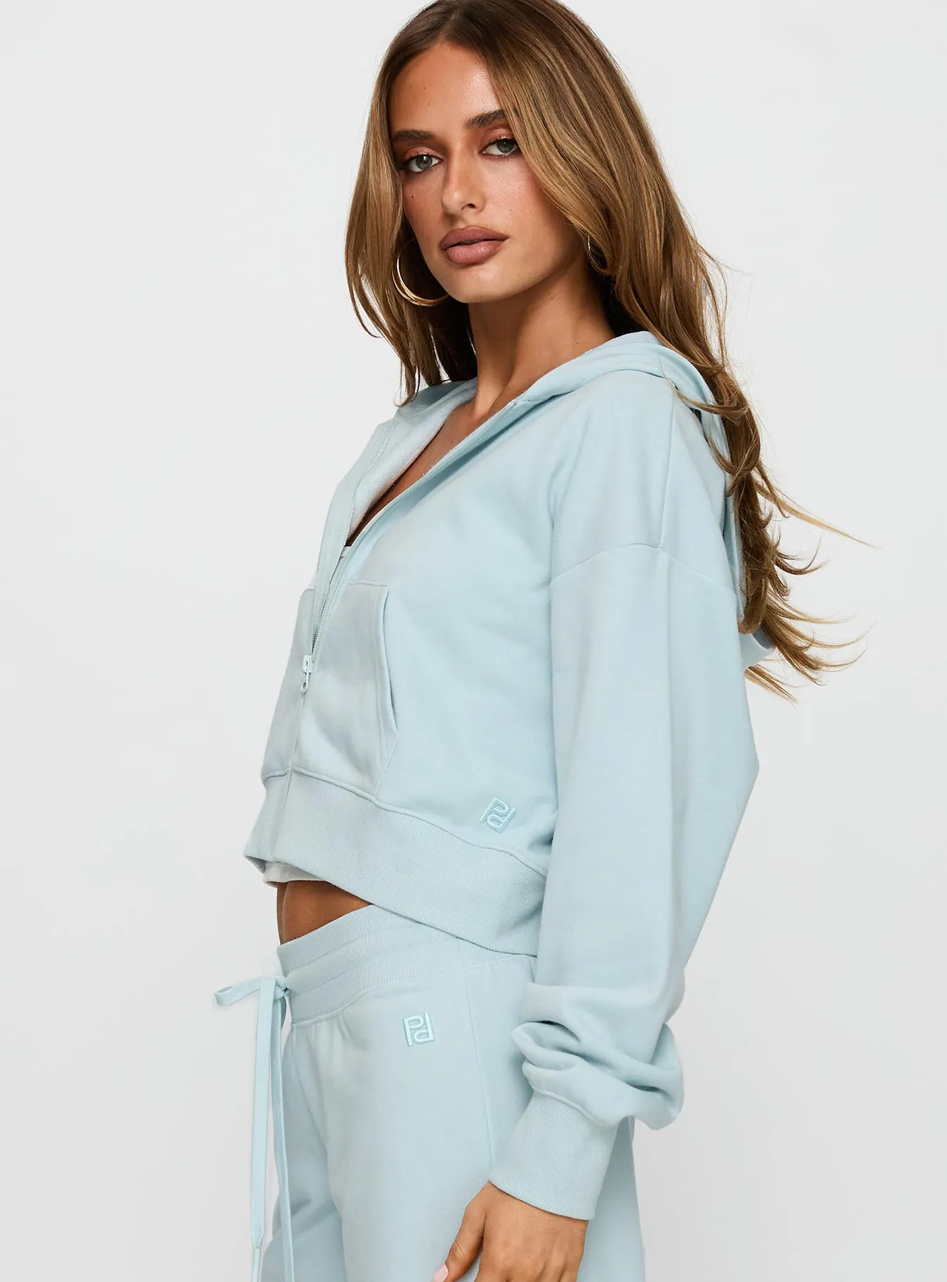 Revive Zip Through Hoodie Blue sold by Princess Polly product image thumbnail 4