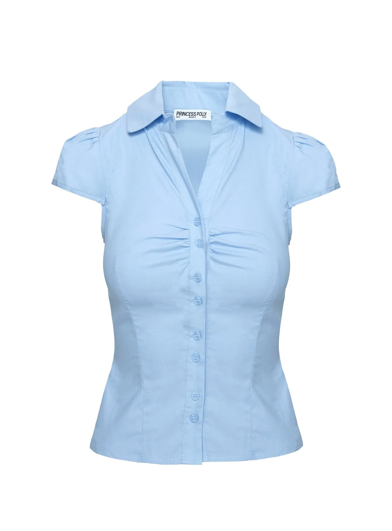 Arianwyn Short Sleeve Shirt Blue sold by Princess Polly product image thumbnail 5