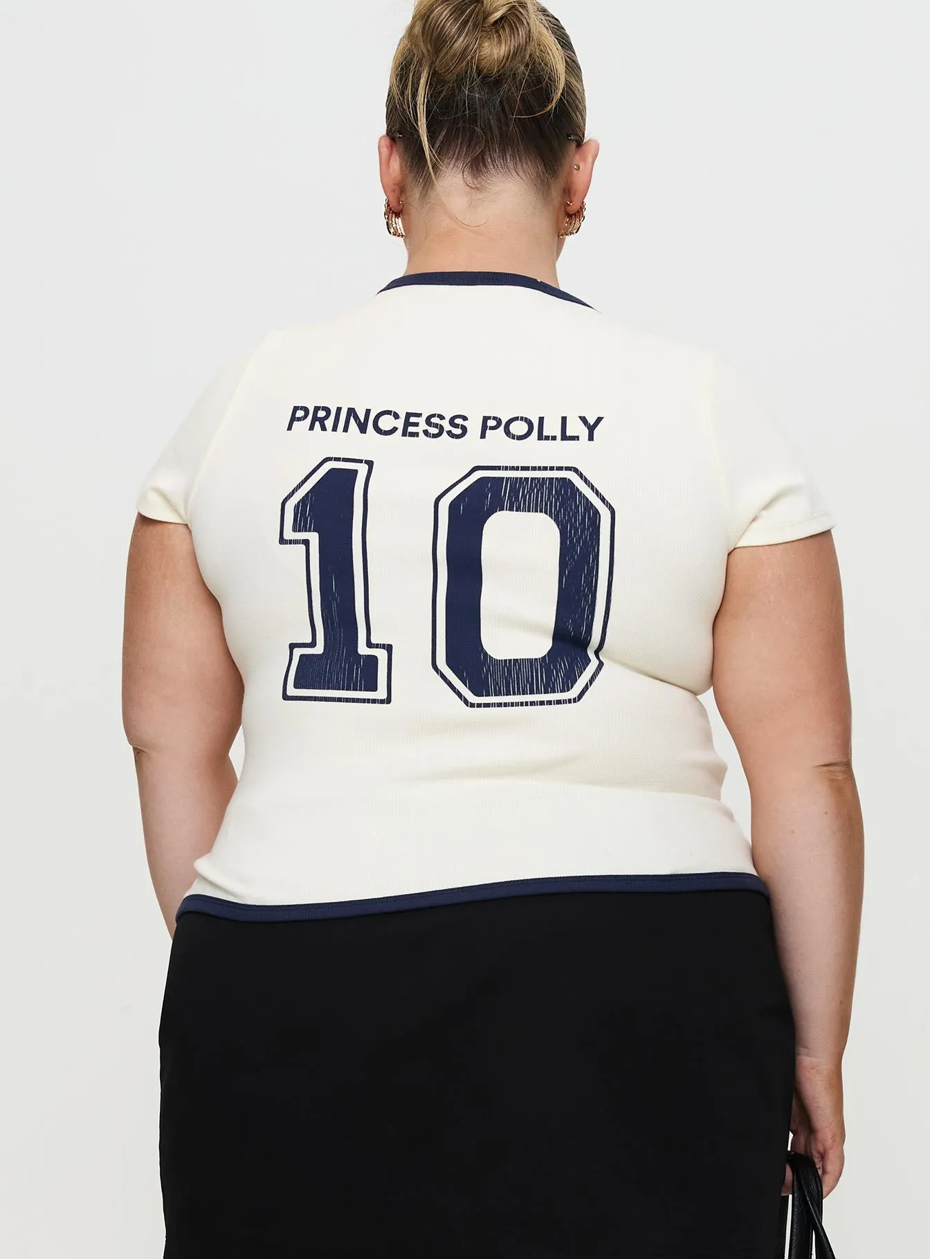 Track Record Graphic Top Cream Curve sold by Princess Polly product image thumbnail 5