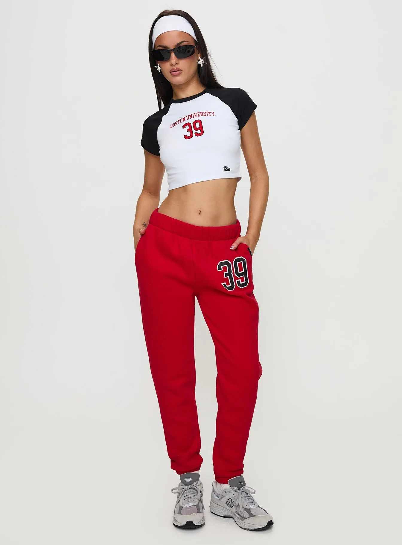 Boston Homerun Graphic Top White / Black sold by Princess Polly product image thumbnail 3