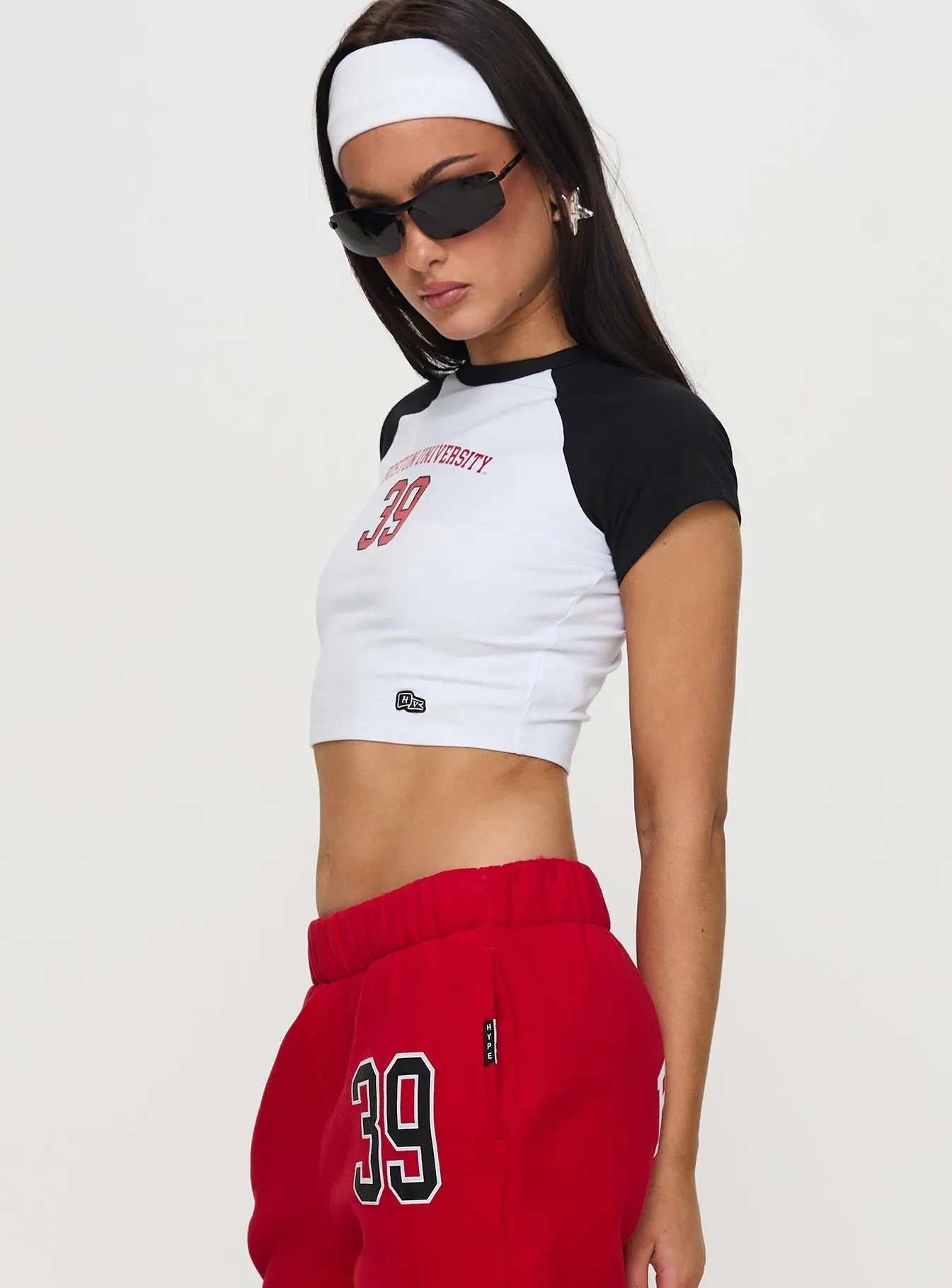 Boston Homerun Graphic Top White / Black sold by Princess Polly product image thumbnail 4