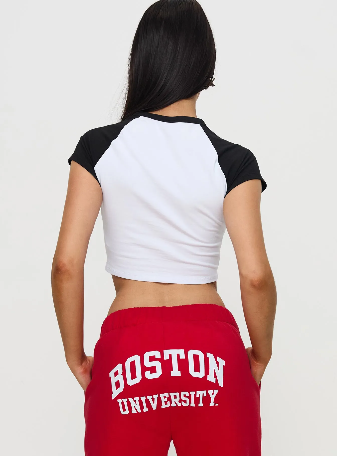 Boston Homerun Graphic Top White / Black sold by Princess Polly product image thumbnail 5