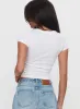 Hollywood Greetings Graphic Top White sold by Princess Polly