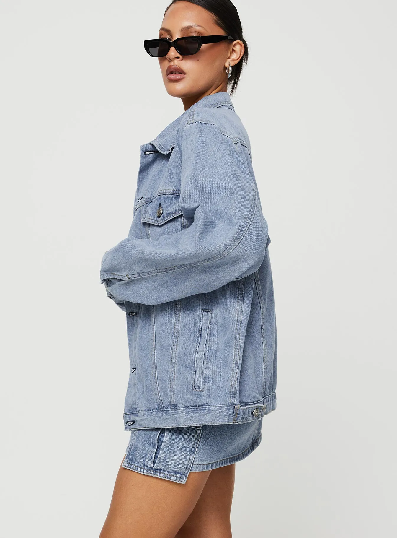 Western Denim Jacket Pale Blue sold by Princess Polly product image thumbnail 5