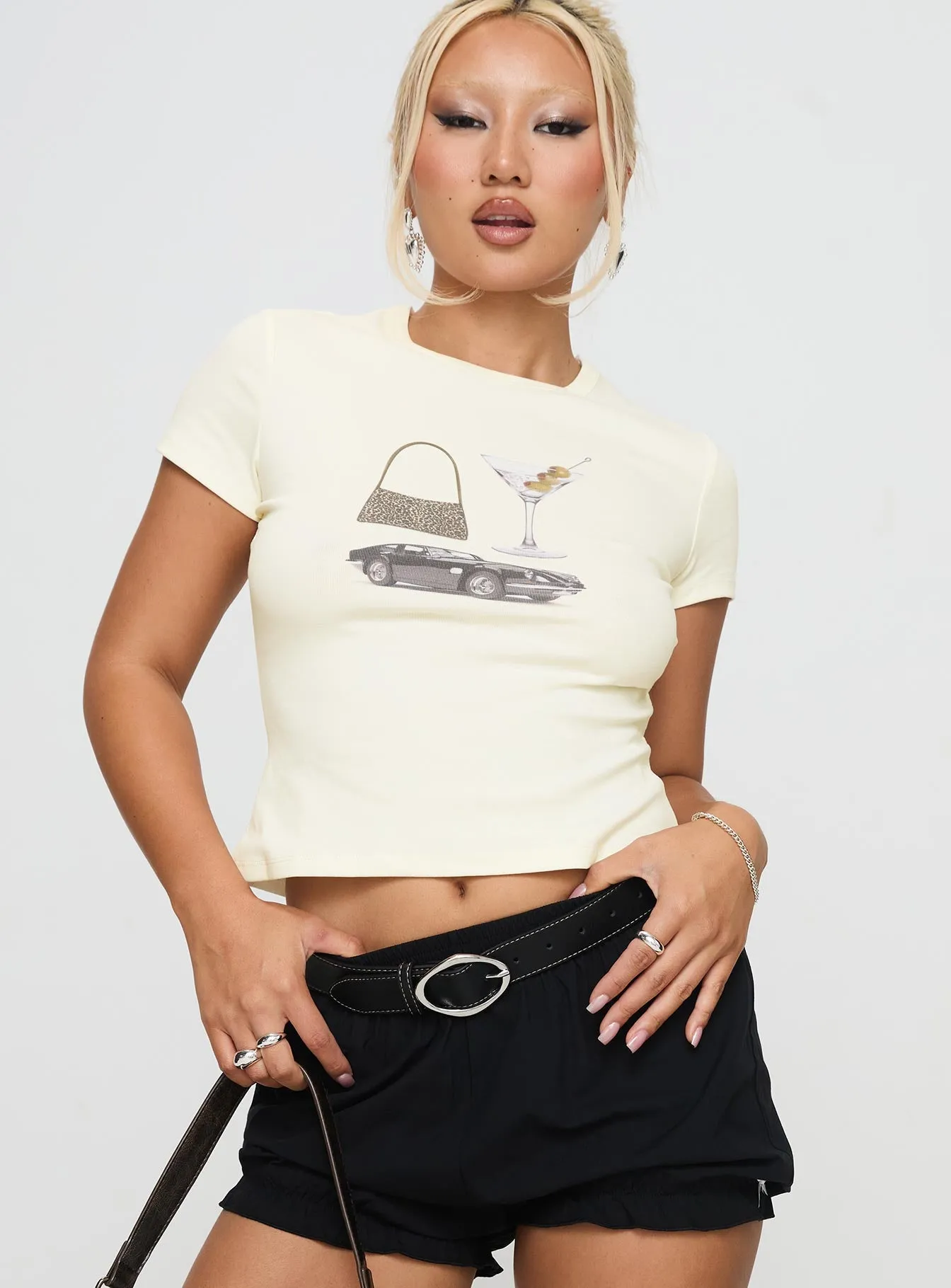 Marseille Manners Graphic Top Cream sold by Princess Polly product image thumbnail 2